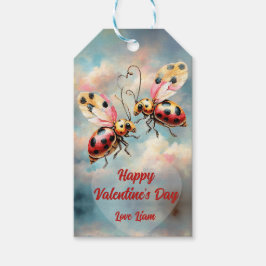 Etiquetas Para Regalos Mariquitas románticas en vuelo