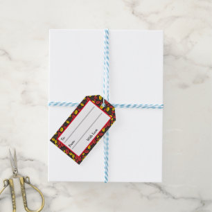Etiquetas Para Regalos Marrón marrón y café rojo lindo