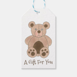 Etiquetas Para Regalos Marrón Plush Toy Teddy Bear Stuffet Animal Cumplea