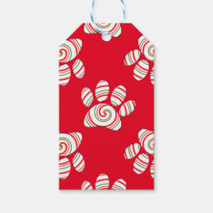 Etiquetas Para Regalos Masa De Perro De Mimbre En Blanco Verde Rojo
