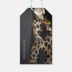 Etiquetas Para Regalos Máscara de Mascarada de Leopardo y Cumpleaños con