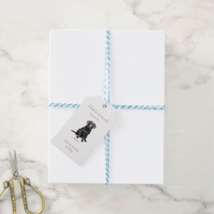 Etiquetas Para Regalos Mascota de acuarela Favor de la boda Gracias