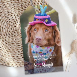 Etiquetas Para Regalos Mascota personalizado Foto Cachorro de cumpleaños