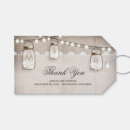Etiquetas Para Regalos Mason Jar String Lights Burlap Boda