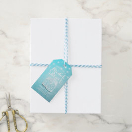 Etiquetas Para Regalos Mason Jars String Lights Blue Flower Bridal Shower