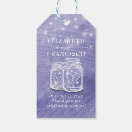 Etiquetas Para Regalos Mason Jars & String Lights Boda Gracias Regalos