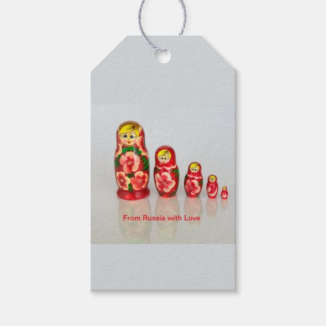 Etiquetas Para Regalos Matryoshka Dolls (Anverso)
