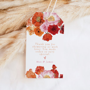 Etiquetas Para Regalos MAX Flores Brillantes Pétalos y Prosecco Despedida