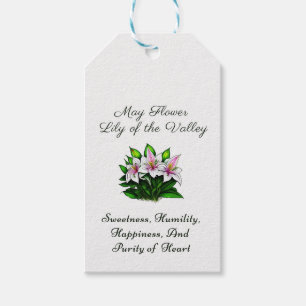Etiquetas Para Regalos Mayo Mes de Nacimiento Flor Lily del Valle Floral