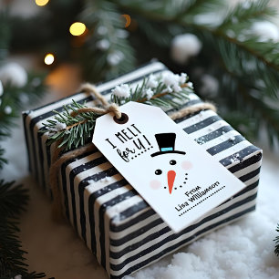 Etiquetas Para Regalos Me derribo por ti Navidades Frosty Jolly Snowman