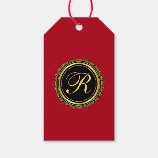 Etiquetas Para Regalos Medallón monograma elegante