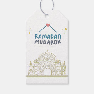 Etiquetas Para Regalos Media Luna Islámica Ramadán Kareem Arte tipográfic
