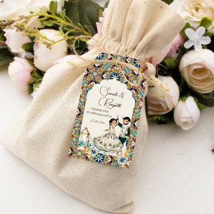 Etiquetas Para Regalos Mehndi y sangeet el favor de la boda india