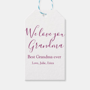 Etiquetas Para Regalos mejor abuela jamás abuelos foto regalos clásicos