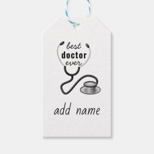 Etiquetas Para Regalos Mejor Doctor de Todos los Tiempos Agradecimiento G