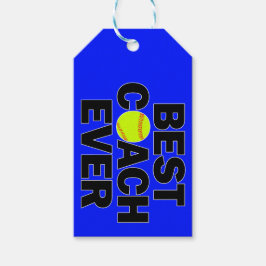 Etiquetas Para Regalos Mejor entrenador de softbol Color y texto Personal