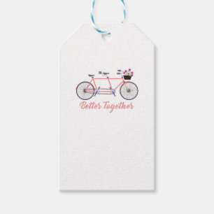 Etiquetas Para Regalos Mejor Juntos Bicicleta Tandem Juntos Diseño Modern