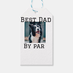 Etiquetas Para Regalos Mejor papá por mascota de perro de par. Foto moder
