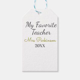 Etiquetas Para Regalos Mejor profesor que nunca añada un nombre de fecha 