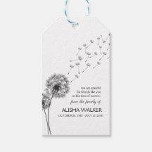 Memorial Minimalismo Botánico Flor Dandelion
