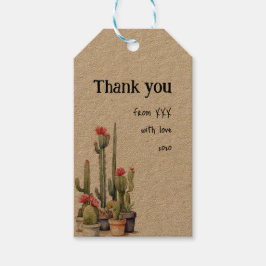 Etiquetas Para Regalos Mensaje de Personalizado de Cactus de acuarela rus