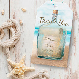 Etiquetas Para Regalos Mensaje En Una Botella Nautical Beach Wedding Favo