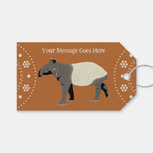 Etiquetas Para Regalos Mensaje personalizado Tapir malayo o asiático