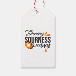 Etiquetas Para Regalos Mensaje positivo de la vida - Se vuelve amargo par