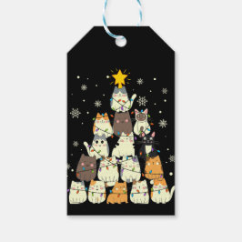 Etiquetas Para Regalos Meowy Christmas Merry Cat Tree