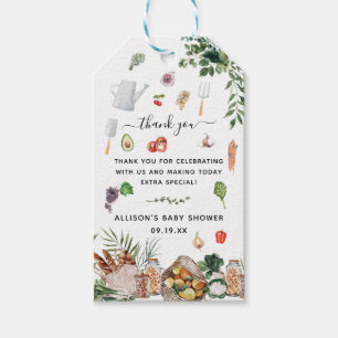 Etiquetas Para Regalos Mercado de los agricultores Baby Shower Gracias