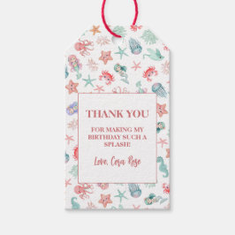 Etiquetas Para Regalos Mermaid Under The Sea Girl Birthday Party
