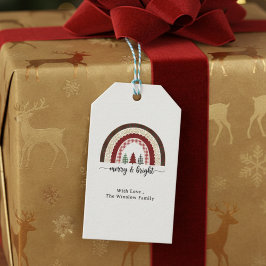 Etiquetas Para Regalos Merry and Bright Christmas  – Festive Holiday