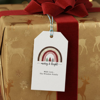 Etiquetas Para Regalos Merry and Bright Christmas  – Festive Holiday