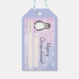 Etiquetas Para Regalos Merry Chreeshmas Penguin