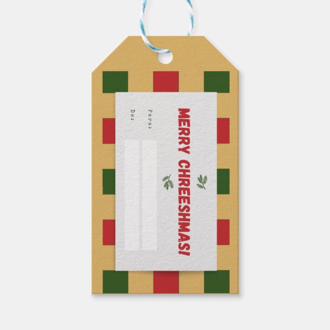 Etiquetas Para Regalos Merry Chreeshmas plaid (Anverso)