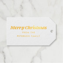 Merry Christmas Minimal Simple Relieve metalizado 