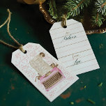 Etiquetas Para Regalos Merry Christmas Retro Máquina Rosa Santa Carta<br><div class="desc">Celebre la temporada con un toque nostálgico a través de esta encantadora etiqueta de regalo de máquina de escribir de navidad. Con nuestro ilustracion pintado a mano, esta tarjeta muestra nuestra encantadora máquina de escribir rosa vintage adornada con un trozo de pergamino que lleva el mensaje festivo "Enviándote Alegría y...</div>