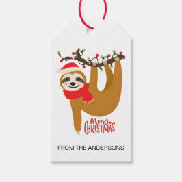 Etiquetas Para Regalos Merry Christmas Sloth | Vacaciones