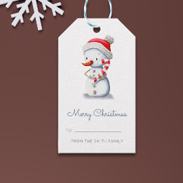 Etiquetas Para Regalos Merry Christmas To From Winter Snowman