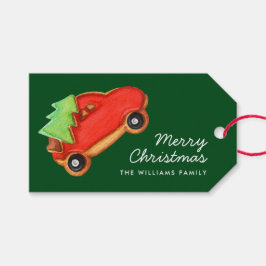 Etiquetas Para Regalos Merry Christmas Tree & Car Sugar Cookie