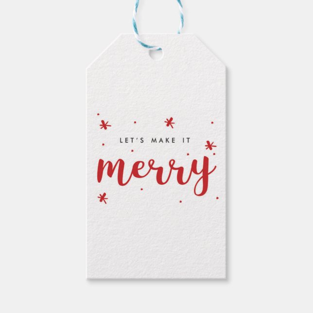 Etiquetas Para Regalos Merry Confetti Navidades (Anverso)