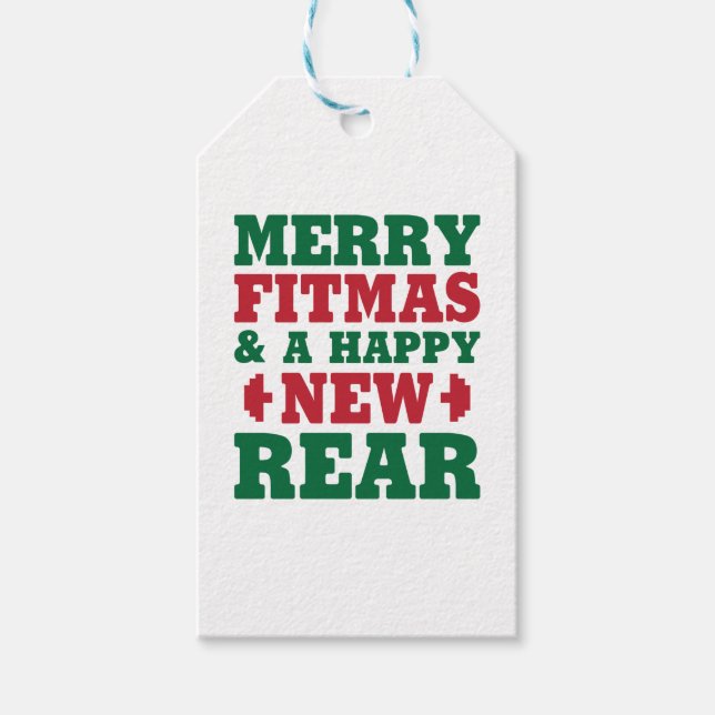 Etiquetas Para Regalos Merry Fitmas (Anverso)