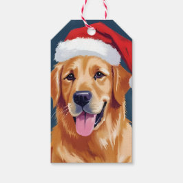 Etiquetas Para Regalos Merry Golden Retriever | Navidades de perros de Sa