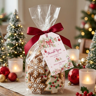 Etiquetas Para Regalos Merry Little Christmas Bow Gracias Baby Shower