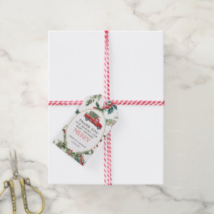 Etiquetas Para Regalos Merry Little Red Truck Baby Shower Favorito Tag