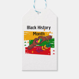 Etiquetas Para Regalos Mes de la Historia Negra celebrando el auge juntos