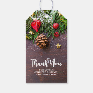 Etiquetas Para Regalos Mesa de Navidades rusos con pino y nieve