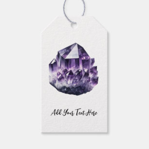 Etiquetas Para Regalos Metáfilo morado ametista para el cálculo del crist