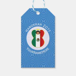 Etiquetas Para Regalos Mexican Angel Hanukkah Flag Personalized