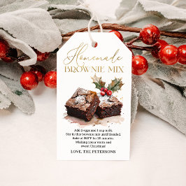 Etiquetas Para Regalos Mezcla de Brownie Regalo Navideño Dulce